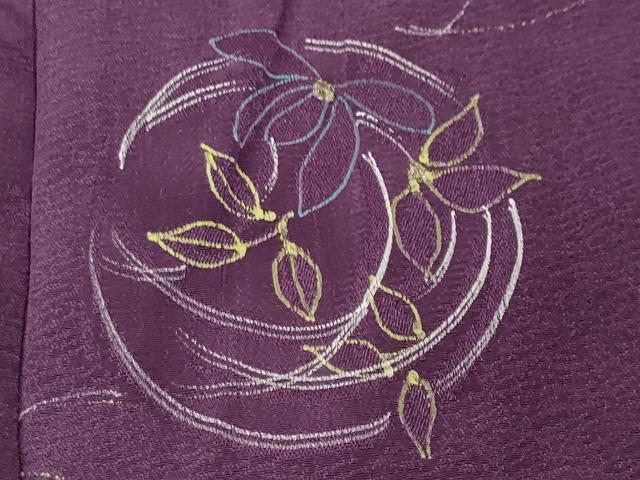 平和屋着物＃長羽織　刺繍　笹梅丸文　正絹　逸品　CABF3914ev
