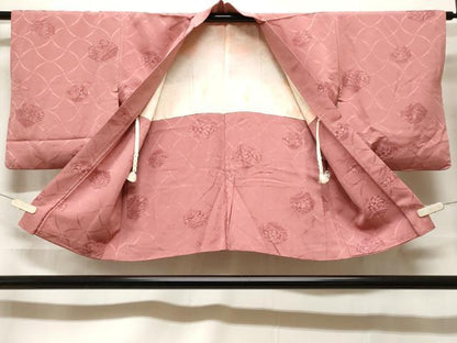平和屋着物＃羽織　地紋起こし　唐草文　正絹　逸品　CABF3915ev