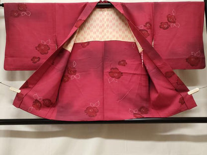 平和屋着物＃羽織　地紋起こし　舞花文　暈し染め　正絹　逸品　CABF3921ev