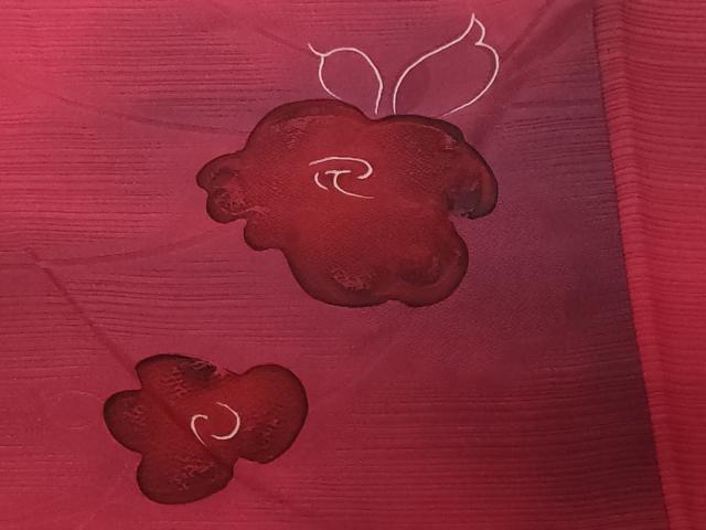 平和屋着物＃羽織　地紋起こし　舞花文　暈し染め　正絹　逸品　CABF3921ev