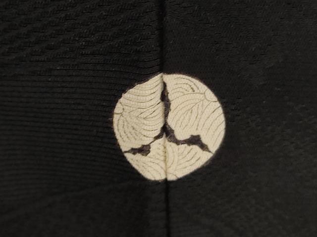 平和屋着物＃羽織　寿光織　遠山文　黒地　金銀糸　正絹　逸品　CABF3922ev