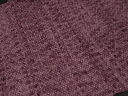 平和屋着物＃道行コート　紬地　十字絣文様　正絹　逸品　CABF3931ev