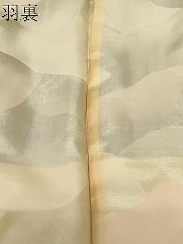 平和屋着物＃羽織　刺繍　寿光織　鬘帯花文　黒地　銀糸　正絹　逸品　未使用　CABF3934ev