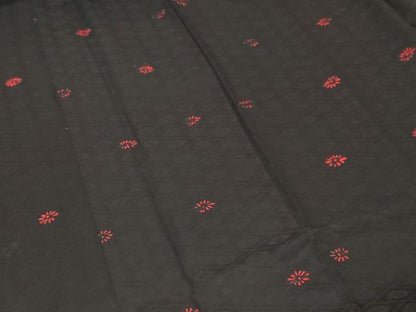 平和屋着物＃道行コート　菱菊文　黒地　正絹　逸品　CABF3937ev