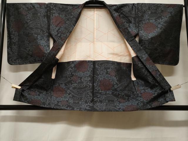 平和屋着物＃羽織　本場大島紬　流水籬花文　金糸　正絹　逸品　未使用　CABF3949ev