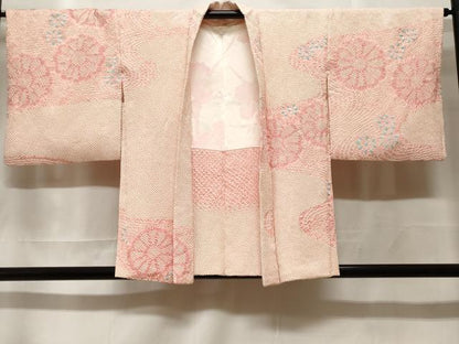 平和屋着物＃羽織　総絞り　流水舞菊文　正絹　逸品　CABF3952ev