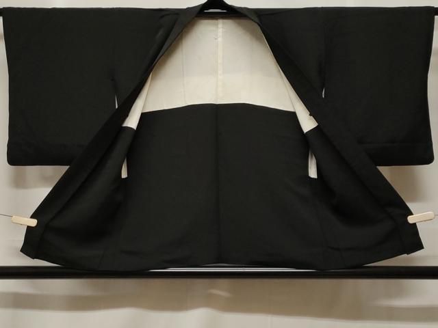 平和屋着物＃羽織　駒刺繍　宝尽くし蔦の葉文　黒地　金彩　正絹　逸品　CABF3956ev