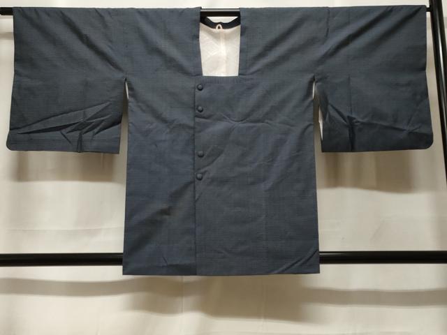 平和屋着物＃道行コート　本場大島紬　80亀甲　総詰め　正絹　逸品　CABF3963ev