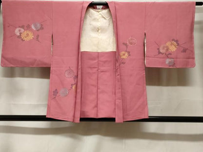 平和屋着物＃羽織　寿光織　枝菊文　金銀糸　正絹　逸品　未使用　CABF3964ev
