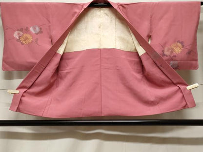 平和屋着物＃羽織　寿光織　枝菊文　金銀糸　正絹　逸品　未使用　CABF3964ev