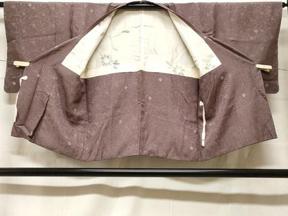 平和屋着物＃道行コート　花唐草文　正絹　逸品　CABF3968ev