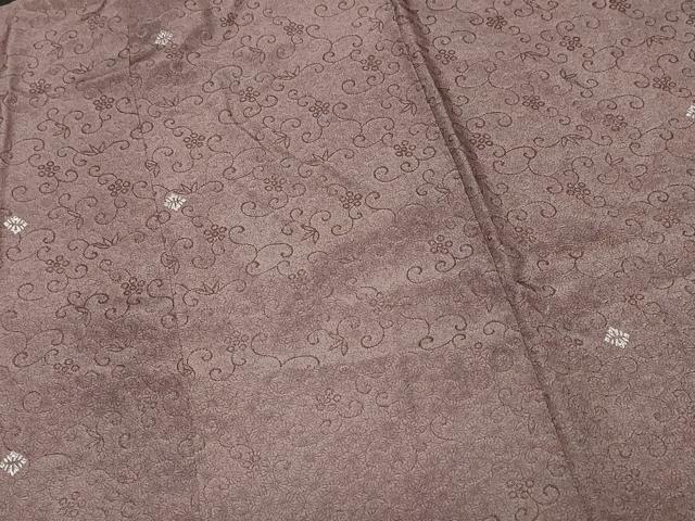 平和屋着物＃道行コート　花唐草文　正絹　逸品　CABF3968ev