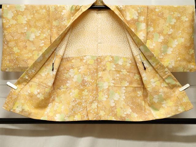 平和屋着物＃羽織　霰舞花文　暈し染め　正絹　逸品　CABF3972ev
