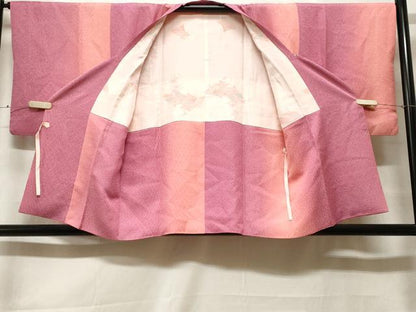 平和屋着物＃道行コート　間道　暈し染め　正絹　逸品　CABF3973ev