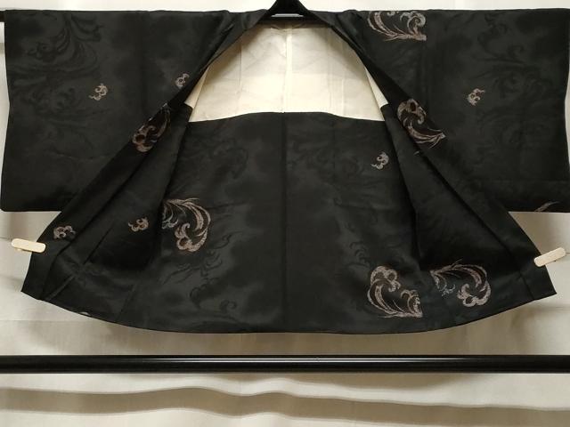 平和屋着物＃羽織　寿光織　唐草文　銀糸　正絹　逸品　CABF3978ev