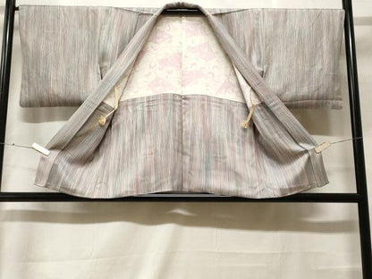 平和屋着物＃羽織　よろけ縞　正絹　逸品　CABF3982ev