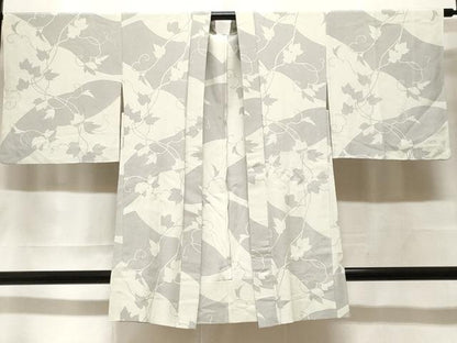 平和屋着物＃羽織　単衣　蔦の葉シルエット　正絹　逸品　CABF3983ev