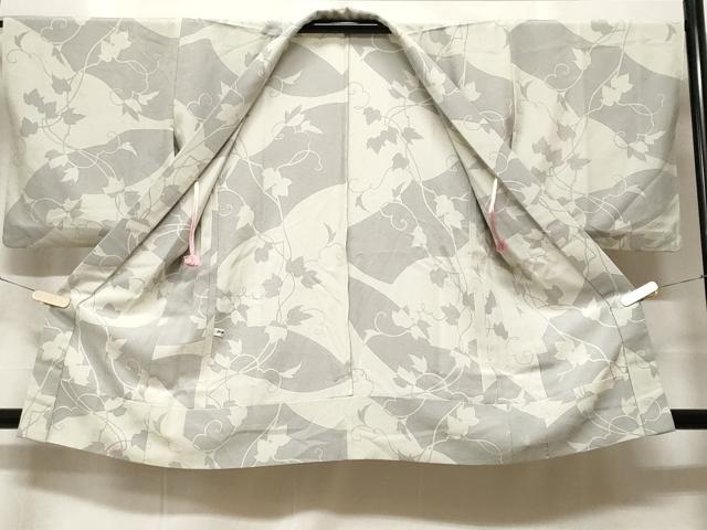 平和屋着物＃羽織　単衣　蔦の葉シルエット　正絹　逸品　CABF3983ev