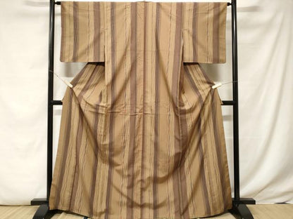 平和屋着物■上質な紬　間道　正絹　逸品　CABF3991ev