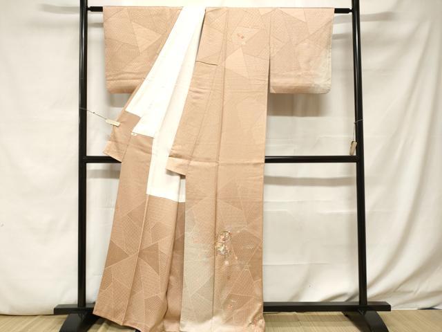 平和屋着物■訪問着 総刺繍 切嵌吉祥吹き寄せ文 暈し染め 金銀彩 正絹 逸品 CABF4037ev