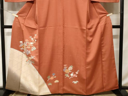 平和屋着物■訪問着 籬枝花文 暈し染め 金彩 三越扱い 正絹 逸品 CABF4041ev