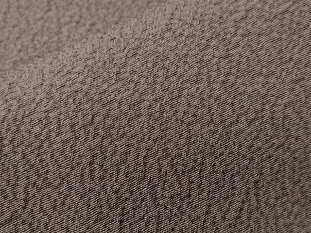 平和屋着物■上質な色無地　墨色　鬼しぼ縮緬　正絹　逸品　CABF4063ev