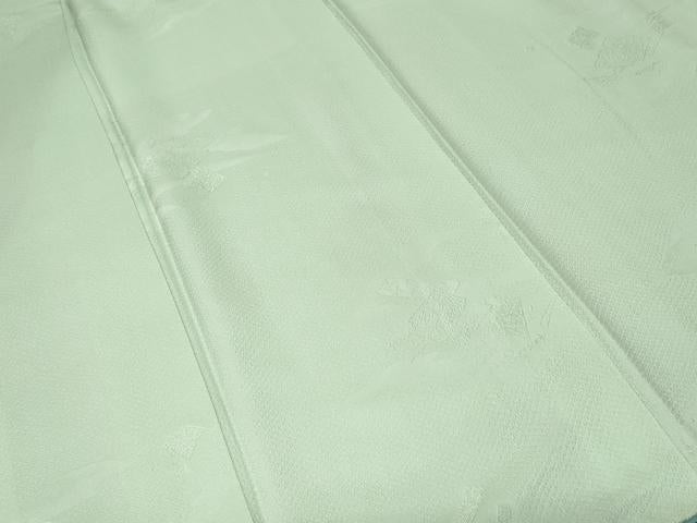 平和屋着物■上質な色無地　破れ色紙溢れ松葉地紋　夏虫色　正絹　逸品　CABF4065ev