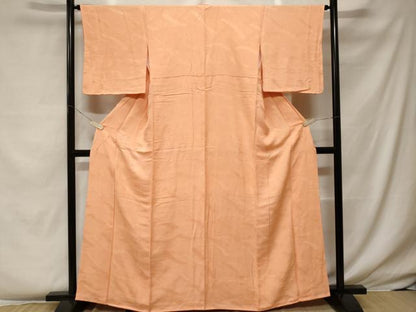 平和屋着物■上質な色無地　渡り橋地紋　伽羅色　正絹　逸品　CABF4069ev