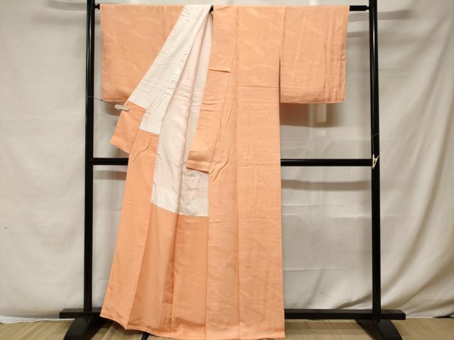平和屋着物■上質な色無地　渡り橋地紋　伽羅色　正絹　逸品　CABF4069ev