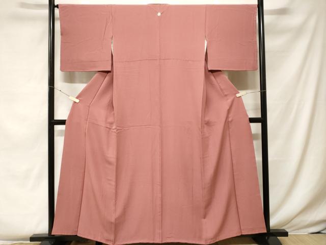 平和屋着物■上質な色無地　蘇芳香色　正絹　逸品　CABF4071ev