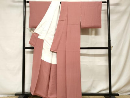 平和屋着物■上質な色無地　蘇芳香色　正絹　逸品　CABF4071ev