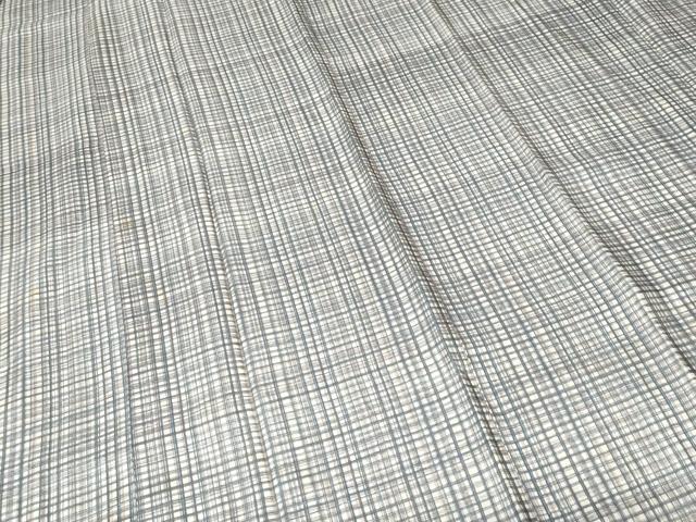 平和屋着物■男性　長襦袢　袷　格子　正絹　逸品　CABF4076ev