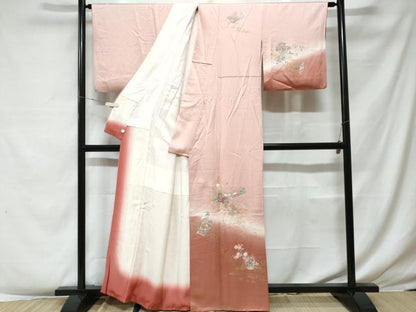 平和屋着物■訪問着　冊子文箱花文　仕覆文　暈し染め　金彩　鈴乃屋扱い　正絹　逸品　CABF4082ev