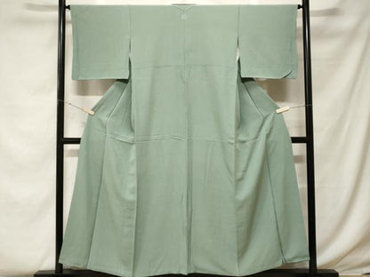 平和屋着物■上質な色無地　柳染色　正絹　逸品　CABF4090ev
