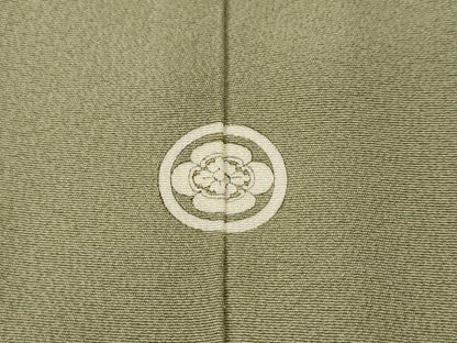 平和屋着物■上質な色無地 山葵色 正絹 逸品 CABF4091ev