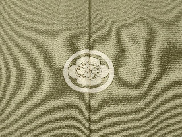 平和屋着物■上質な色無地 山葵色 正絹 逸品 CABF4091ev