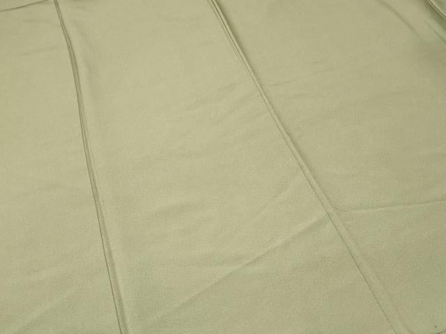 平和屋着物■上質な色無地 山葵色 正絹 逸品 CABF4091ev
