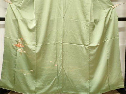 平和屋着物■中国三大刺繍 相良刺繍 訪問着 駒刺繍 松竹梅 暈し染め 金彩 正絹 逸品 未使用 CABF4103ev