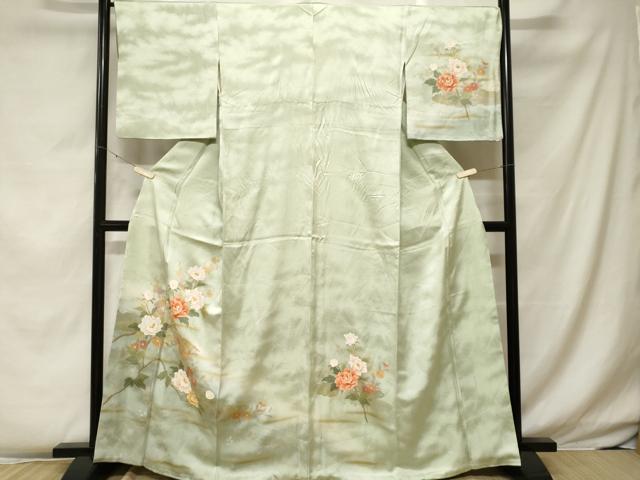 平和屋着物■訪問着 枝花文 暈し染め 金彩 正絹 逸品 CABF4110ev