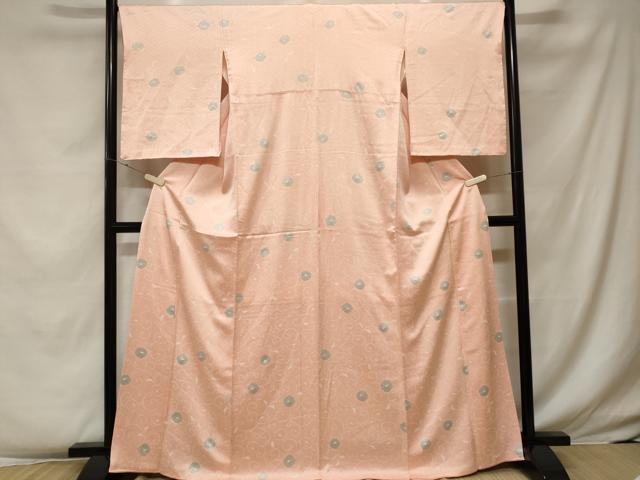 平和屋着物■上質な小紋 絞り 万寿菊唐草紋 金彩 正絹 逸品 CABF4111ev