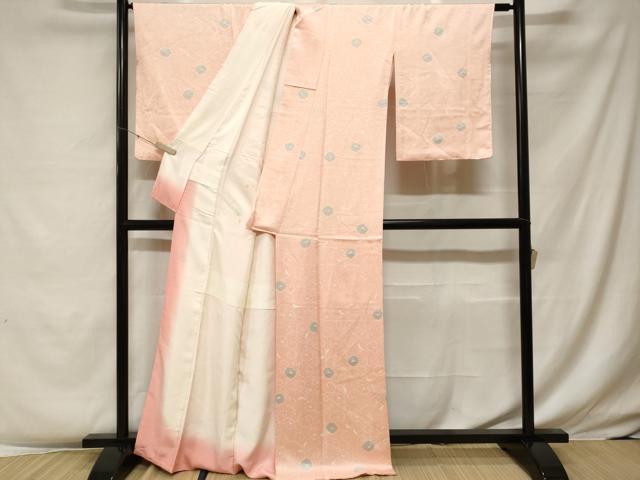 平和屋着物■上質な小紋 絞り 万寿菊唐草紋 金彩 正絹 逸品 CABF4111ev