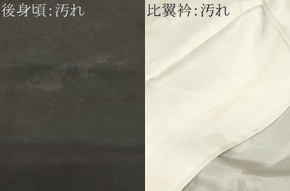 平和屋着物■豪華黒留袖 駒刺繍 吉祥草花文 金彩 正絹 逸品 CABF4113ev