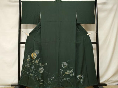 平和屋着物■訪問着　刺繍　雪輪枝花文　金銀彩　正絹　逸品　CABF4129ev
