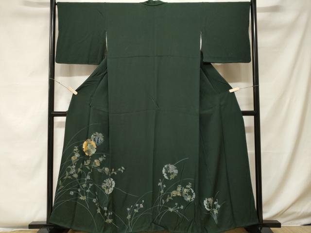 平和屋着物■訪問着　刺繍　雪輪枝花文　金銀彩　正絹　逸品　CABF4129ev