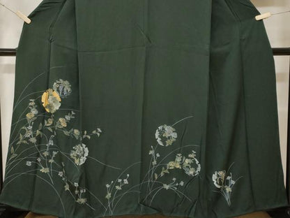 平和屋着物■訪問着　刺繍　雪輪枝花文　金銀彩　正絹　逸品　CABF4129ev