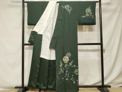 平和屋着物■訪問着　刺繍　雪輪枝花文　金銀彩　正絹　逸品　CABF4129ev