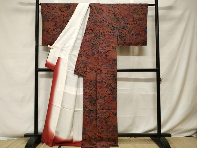 平和屋着物■上質な小紋 風景文 金彩 正絹 逸品 未使用 CABF4135ev