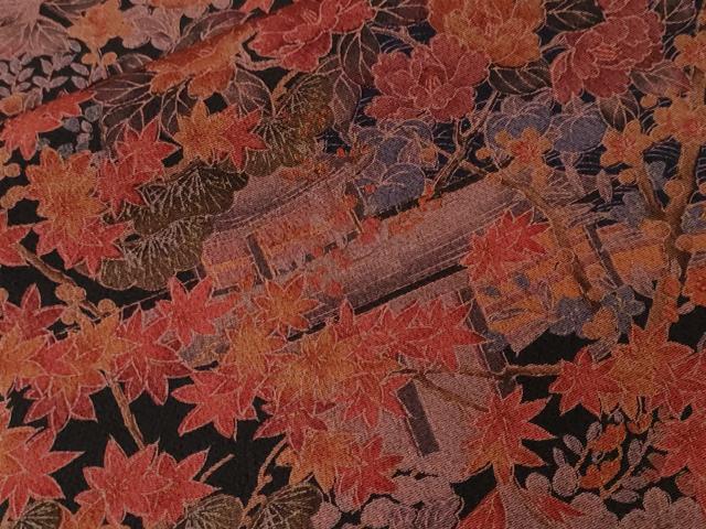 平和屋着物■上質な小紋 風景文 金彩 正絹 逸品 未使用 CABF4135ev