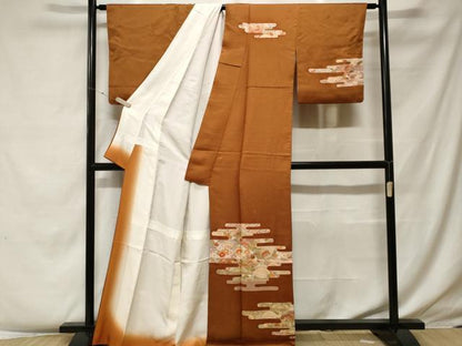 平和屋着物■訪問着　エ霞吉祥花文　金彩　正絹　逸品　CABF4141ev