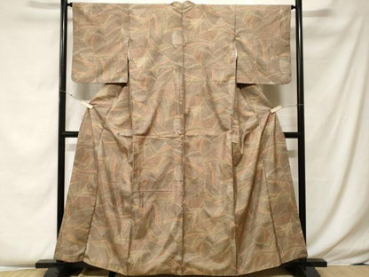 平和屋着物■本場染大島紬　切嵌文　正絹　逸品　CABF4142ev